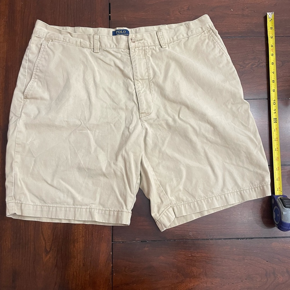 Polo by Ralph Lauren Men's Tan Flat Front Shorts